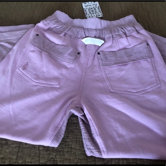 NWT*FREE PEOPLE JOGGER SWEATPANTS*"HEARTBEAT PANT “PARCHMENT PINK” XS*MSRP$219 - Picture 14 of 16